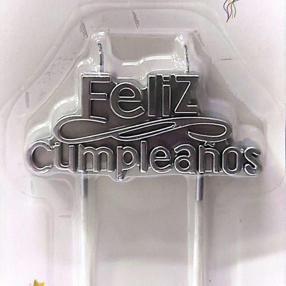VELA CURSIVA FELIZ CUMPLEAÑOS Gi