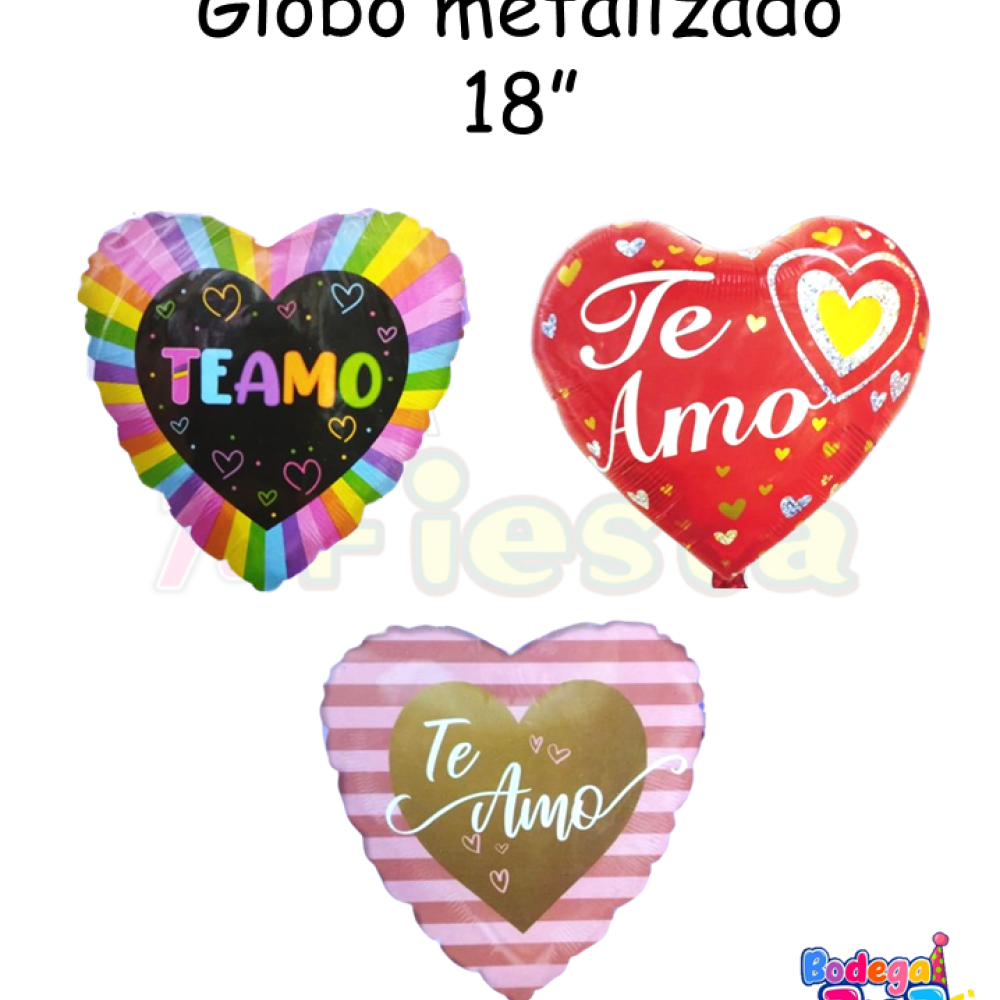 GLOBO METALIZADO AMOR 18 PULGADAS