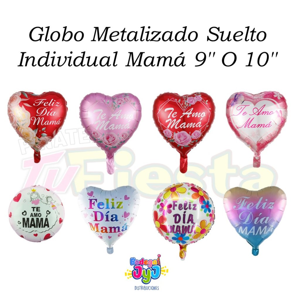 GLOBO METALIZADO MAMÁ 9 O 10 PULGADAS